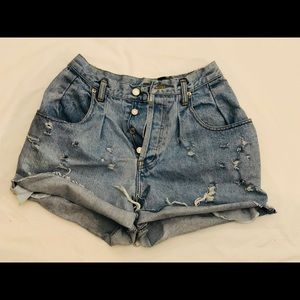 GAP destroyed high waisted shorts